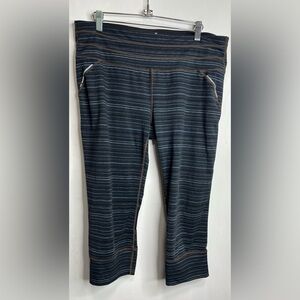 Athleta Striped Capri Leggings
